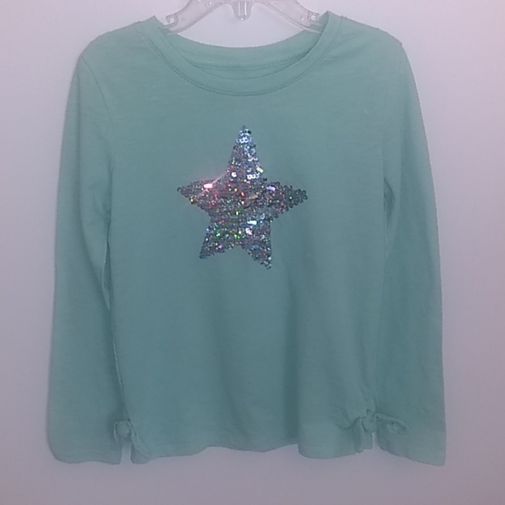 Girls long sleeve shirt light teal s(6/6x)